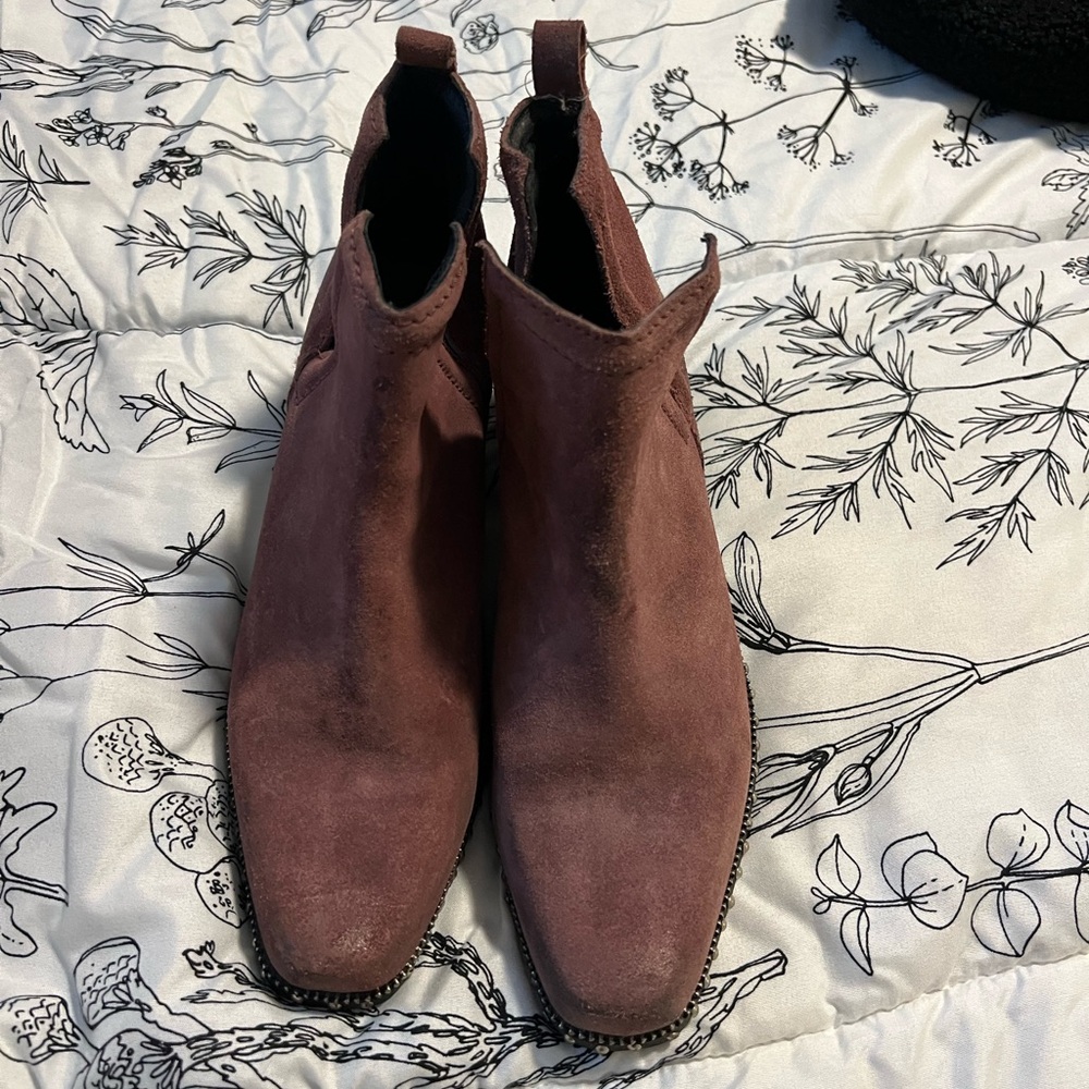 Jeffrey Campbell studded boots maroon